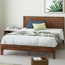 ZINUS Vivek 30 cm Telaio per letto a piattaforma in legno deluxe con testiera | Supporto a doghe in legno | Facile da montare | 120 x 190 cm | Antique Espresso