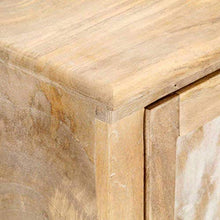 H-CAR Comodino Comodino ad 1 Anta 40x30x46 Cm in Massello di Mango
