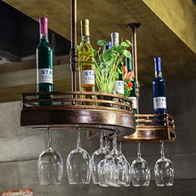 WAN Cremagliere del Vino Appeso scaffale per Vino in Metallo, Ferro Europeo e Legno Bicchiere di Vino Hanging Rack Calice Holder (Dimensioni: 80 * 25 * 12 cm)
