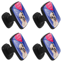 Carlino carino cuore Pomelli per Porta Set di 4 Pomelli per Mobili Manopole per Cassetti Cucina Armadio Vetro