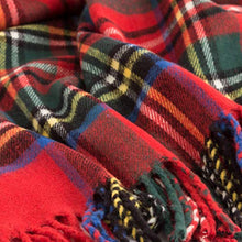 Baroni Home Plaid in Misto Cotone, Plaid Divano Scozzese Rosso, Coperta Made in Italy 130x170 cm