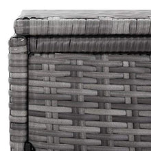 Oushome Copribidone Rifiuti Doppio in Polyrattan Antracite 148x77x111cm