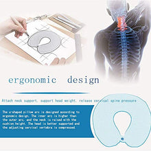 LBLQWE Cuscino a Forma di U in Gel, Cuscino a Forma di U in Memory Foam a Rimbalzo Lento, alleviare Il Dolore al Collo e al Collo, Cuscino al Collo per Viaggi in Aereo