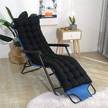 eewopjkj Cuscino per Lettino Prendisole Supporto per Schienale Alto Addensare Cuscino per Sedia Relax Extra-Large Cuscino reclinabile Cuscini per Sedia a Dondolo Cuscini da Giardino-Nero 48x155 cm