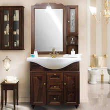Shop Chic Mobile Bagno 85 cm Arte povera Completo con Specchio e intarsi