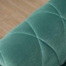 homcom Divano 2 Posti in Legno e Velluto Verde, Spessa Imbottitura, Design Vintage rétro, 148 x 72 x 76cm
