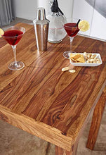 WOHNLING Tavolo da Bar, Legno, Sheesham, 80 x 80 x 110 cm