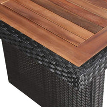 SKM Set da Pranzo da Giardino 9 pz con Cuscini in Polyrattan Nero (107.6kg) Nero-7679
