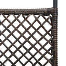 E E-NICES Paravento a Pannelli in Polyrattan Marrone 300x200 cm