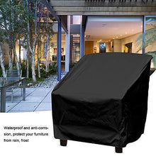 Terrazza Copertura per Sedie Anti Polvere Anti-UV Impermeabile Rip Resistente Copertura per Mobili Sedia Divano Tavolo Protettore per Poltrona Giardino in Vimini All'aperto (Black) - Arredi Casa