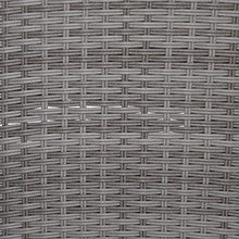 Gartentraum Sgabello da Esterno in polyrattan Grigio con Cuscino - Sgabello Gurin
