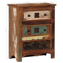FAMIROSA Cassettiera 60x30x75 cm in Legno Massello di Recupero
