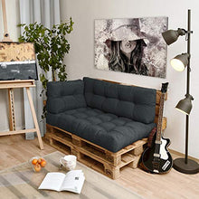 Beautissu Cuscino per spalliera di divani per bancali o Pallet Eco Style - 120x40x10-20cm Schienale per Divano - Grigio
