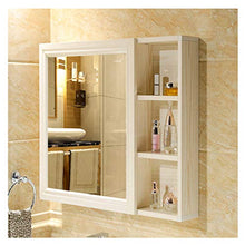 haozai Specchiera Arredo Bagno Marrone 60cmx12.5cmx70cm,Armadietto con Specchio in Vetro Temperato, Mobile Bagno Sospeso con Mensola E Ripiani Regolabili, Mobiletto da Parete 23