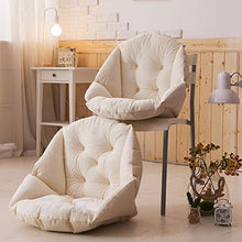 Cuscino Spesso Sedia con Schienale per L'Ufficio Auto Poltrona Sospesa da Giardino Sedia Dondolo Amaca Beige 48X52CM