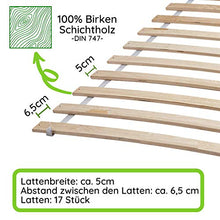 Stella Trading - Rete a doghe in legno di betulla stabile, Per superficie di appoggio 120 x 200 cm, 2 parti componibili da 60 cm (2 x 60 cm)