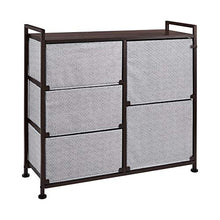 Amazon Basics - Cassettiera, per l’armadio, 5 cassetti in tessuto, colore: bronzo