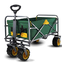 Generic Brands - Carrello pieghevole pieghevole da giardino, con 4 ruote in schiuma larghe da 17,8 cm, carico massimo 120 kg, carrello pieghevole da giardino