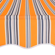 vidaXL - Tenda da sole retrattile, funzionamento a mano, 100 cm, giallo e blu a righe