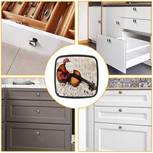 Note musicali e tre rose Pomelli per Porta Set di 4 Pomelli per Mobili Manopole per Cassetti Cucina Armadio Vetro