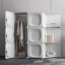 Guardaroba Armadio Armadio Assemblato Semplice Cornice Pieghevole Assemblea Plastica Acciaio (2 Stili) FANJIANI (Size : 111x47x111cm)