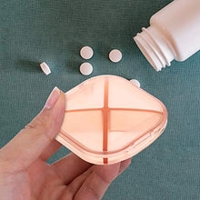 HEALLILY - Contenitore per pillole da viaggio, per pillole, 4 griglie, per pillole, settimanali, a prova di perdite, medicina, vitamina