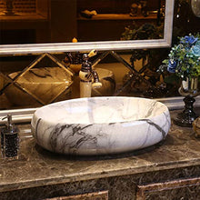 Lavabo Ovale da Bagno Retro Creative Jingdezhen Ceramic Hotel Lavabo antispruzzo Lavabi