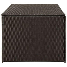 E E-NICES Baule da Giardino in Polyrattan 180x90x75 cm Marrone
