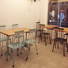 Indhouse - Tavolo stile industriale da ristorante di design Loft in metallo e legno Chicago