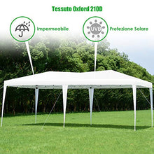 DREAMADE Gazebo da Giardino Tenda da Giardino Tendone da Esterno Pieghevole e Impermeabile,3X6m (Bianco)