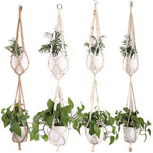 MICROSHE Macrame Plant Hanging Planter Appendiabiti da Parete per Piante Macrame (Colore : Natural, Dimensione : C)