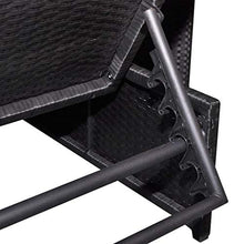 vidaXL Lettini Prendisole da Giardino a 2 Posti 5 pz Poli Rattan Nero Sdraio