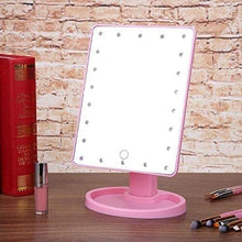 Specchio Specchi per Il Trucco, tattile Regolabile a LED Touch Screen USB Caricamento a 180 Gradi Girevole vanità Quadrato cosmetico