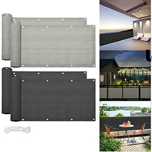 RNSUNH - Copertura per schermo per balcone, con rete da 0,9 x 4,9 m, con corda e 24 fascette per cavi, per portico, cortile, cortile, patio