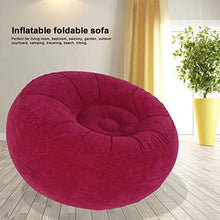 Fdit - Divano gonfiabile da esterno e interno, pieghevole, per lettura, divano singolo, ergonomico, per soggiorno, balcone, giardino, colore: rosso