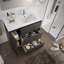 Salgar Arenys Set Mobile da Bagno, Truciolato, Grigio Opaco, Extra Grande