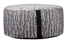 BRANDSSELLER, pouf sgabello per interni ed esterni gonfiabile – design a tronco d'albero – 55 x 25 cm – colori: marrone, grigio