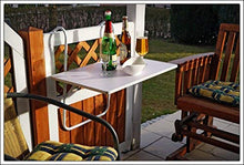 Spetebo Tavolo da balcone pieghevole, resistente alle intemperie, colore: bianco