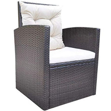vidaXL Set da Pranzo da Giardino 18 pz Polyrattan Marrone Tavolo Sedie Esterni