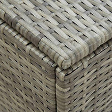 E E-NICES Baule da Giardino in Polyrattan 180x90x75 cm Grigio