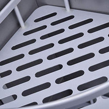 LYFHL Mensola Doccia Triangolare Bagno Mensola angolare 3 piani in alluminio con ganci e resistente antiruggine mensola da bagno