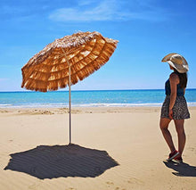 Joy Summer Ombrellone Spiaggia in Paglia Tropicale Hawaii in Rafia Sintetica 220 cm 48080