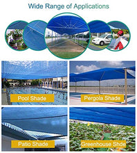 Telo Ombreggiante, Telo da 85% in Sunblock Blu con Bordi e Occhielli Neri - Rete Resistente all'ombra UV for Piante da Giardino (Size : 6m x 7m)