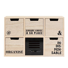 Home Deco Factory Conservazione, Legno, Marrone Nero, 33 x 11 x 22 cm