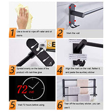 Cxcdxd - Porta asciugamani autoadesivo, a 3 livelli, in alluminio, 60 cm, per cucina, bagno, WC