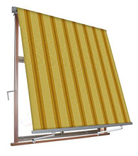 VERDELOOK Tenda da Sole Milos a Caduta avvolgibile con Braccetti 80 cm per ancoraggio, larghezza 3 m e altezza 2,45 m, beige e ocra