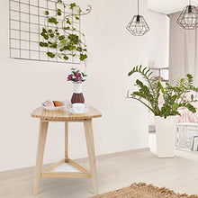 EBTOOLS - Comodino triangolare, con 2 livelli in legno, stabile, comodino, consolle per corridoio, soggiorno, camera da letto, ufficio, stile moderno