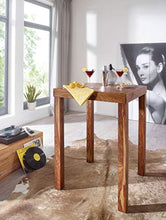 WOHNLING Tavolo da Bar, Legno, Sheesham, 80 x 80 x 110 cm