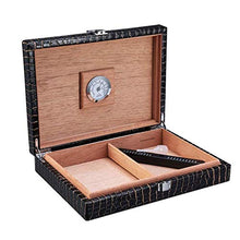 SCDZS Desktop Cigar Humidor Cigar Box Bagagli con umidificatore Chiaro Rimovibile Portatile Cigar Box Valigia