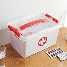 XXFFD Medicine Box Home Cassetta di Pronto Soccorso Scatola di immagazzinaggio Scatola di immagazzinaggio di Droga Multistrato Leggera e Portatile